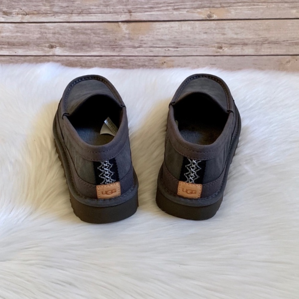 UGG Dark Grey Dex Water Resistant Suede Loafers - Picture 5 of 7